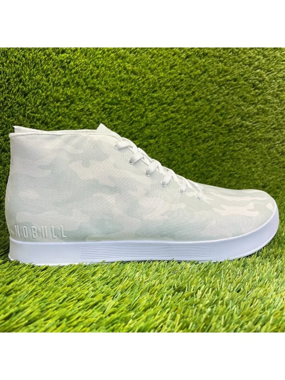 Nobull Canvas Mid Camo Trainer Mens Size 16 Green White Athletic Shoes Sneakers